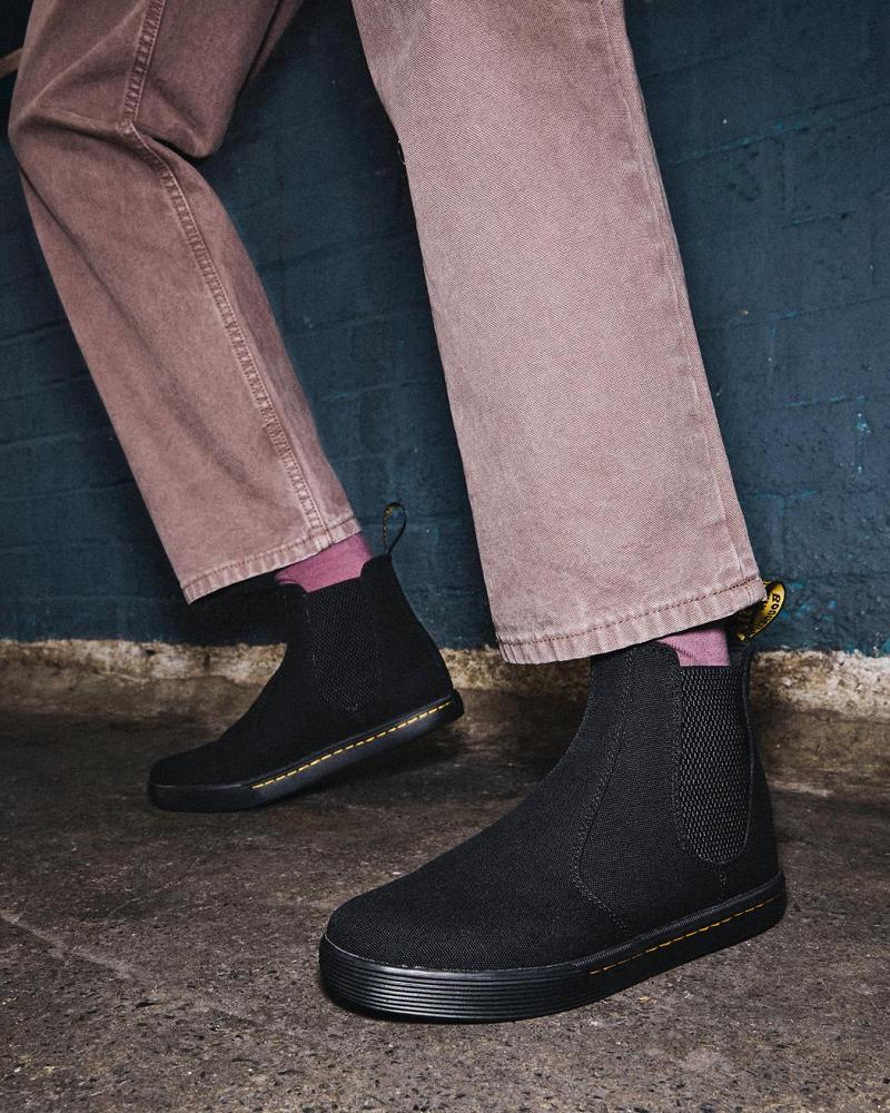 Dr Martens Makela Canvas Vrijetijds Enkellaars Dames Zwart | NL 700GSO